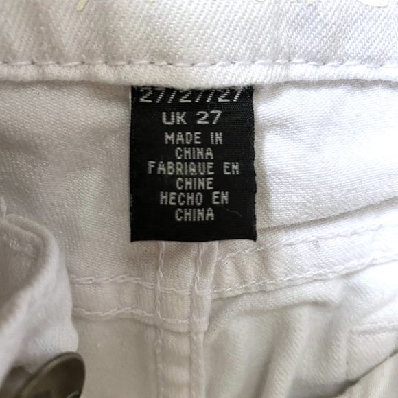 Womens White Straight Leg Jeans - Picture 7 of 10